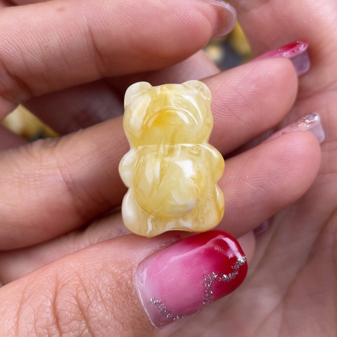 琥珀裸石未镶嵌咖*猫蜜蜡