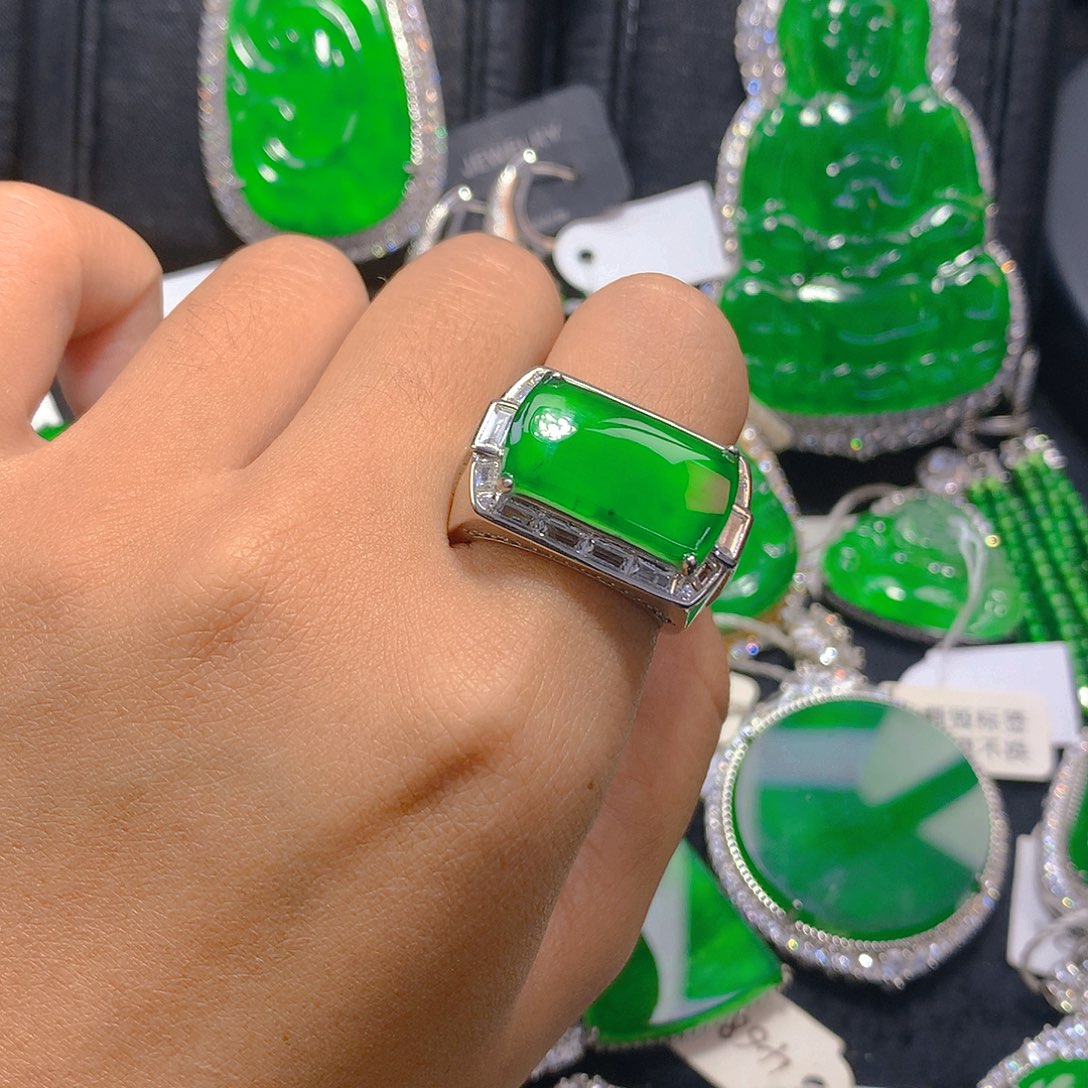 翡翠银S925镶嵌吊坠(不含链)88888888888