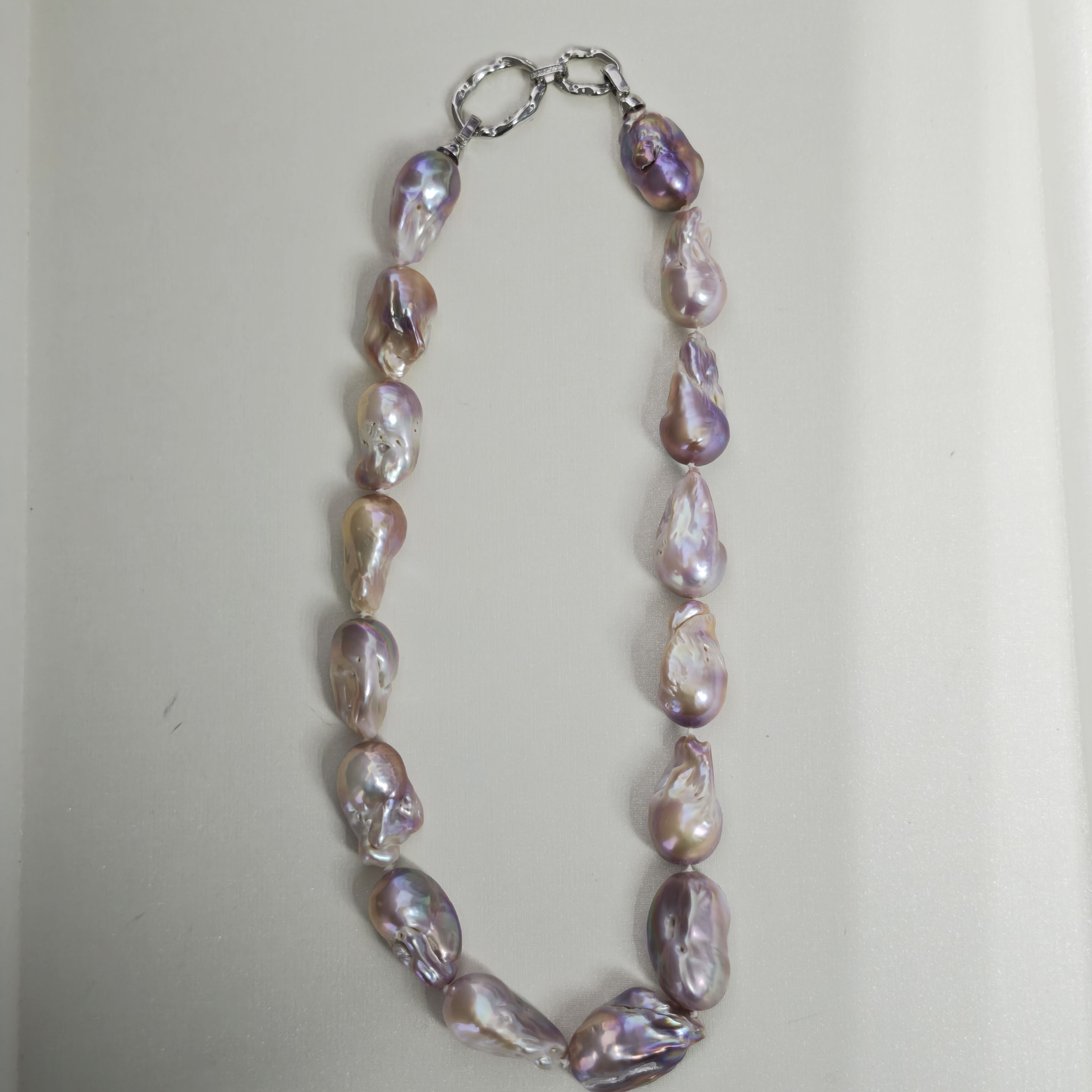 X518淡水巴洛克珍珠 彩大巴项链