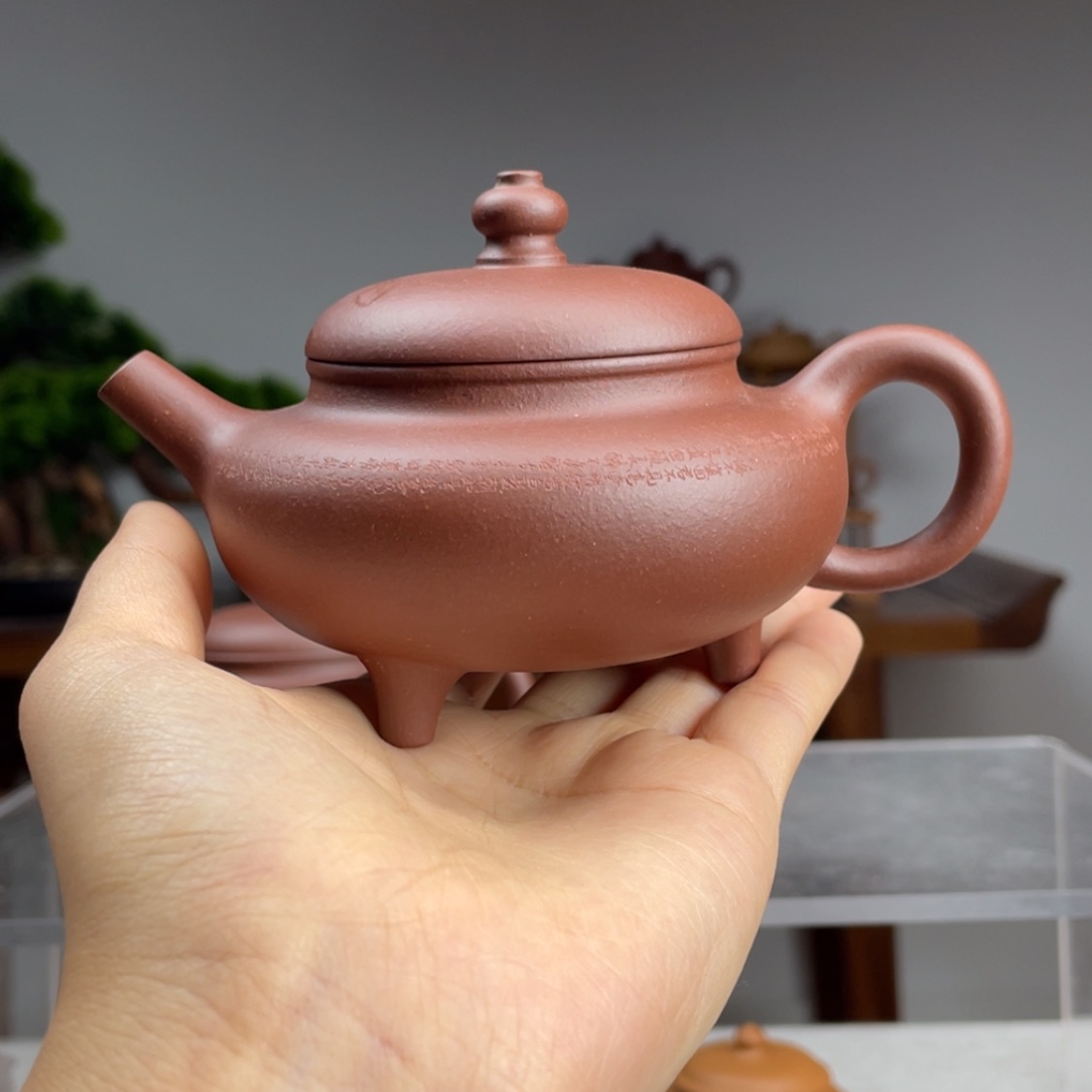 【闪购商品】紫砂茶壶半****…黑紫泥三足鼎立容量170cc