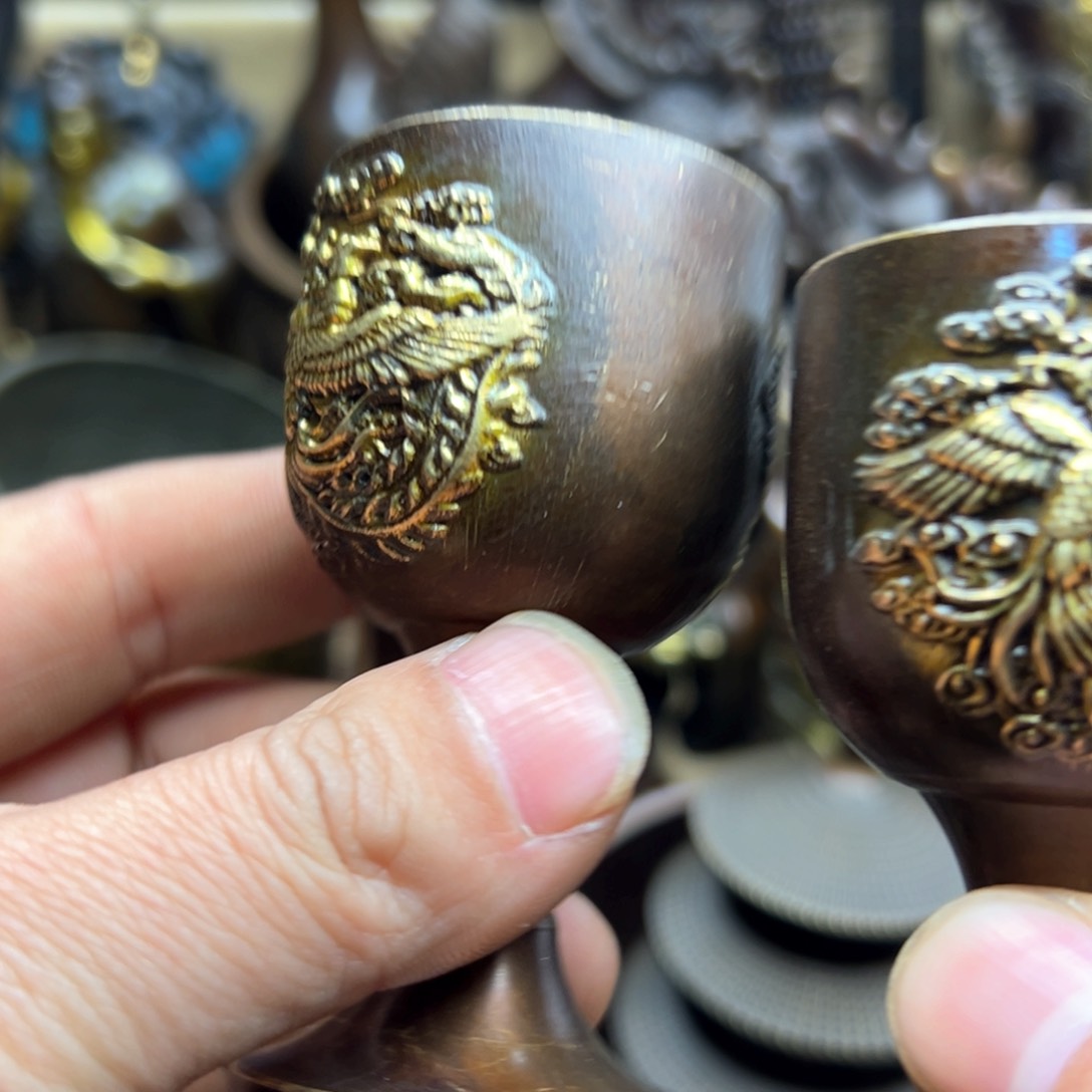 铜摆件欢迎欢迎你