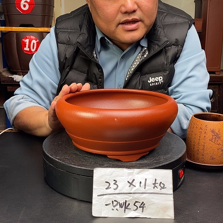 紫砂花盆货号一只WK54