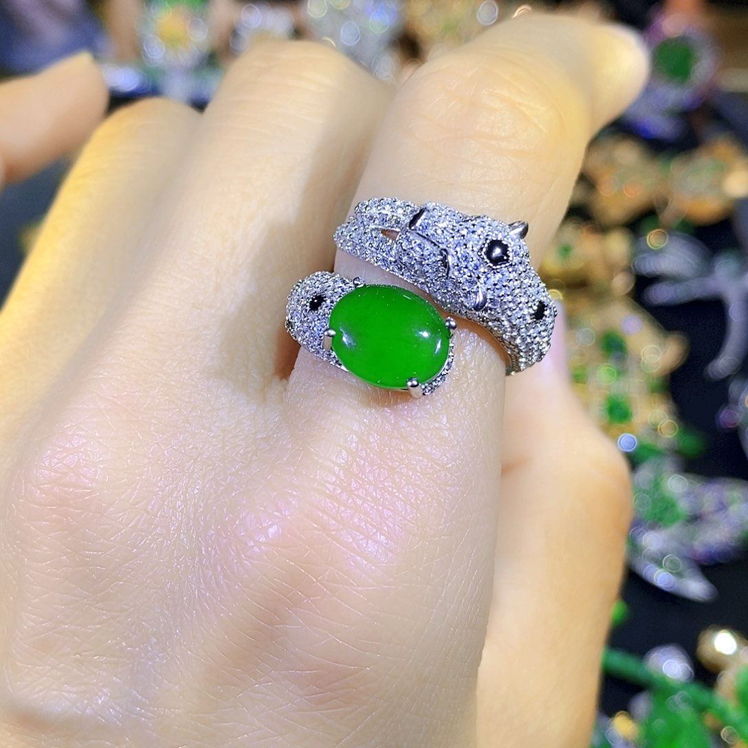 吊坠(不含链)银S925镶嵌翡翠