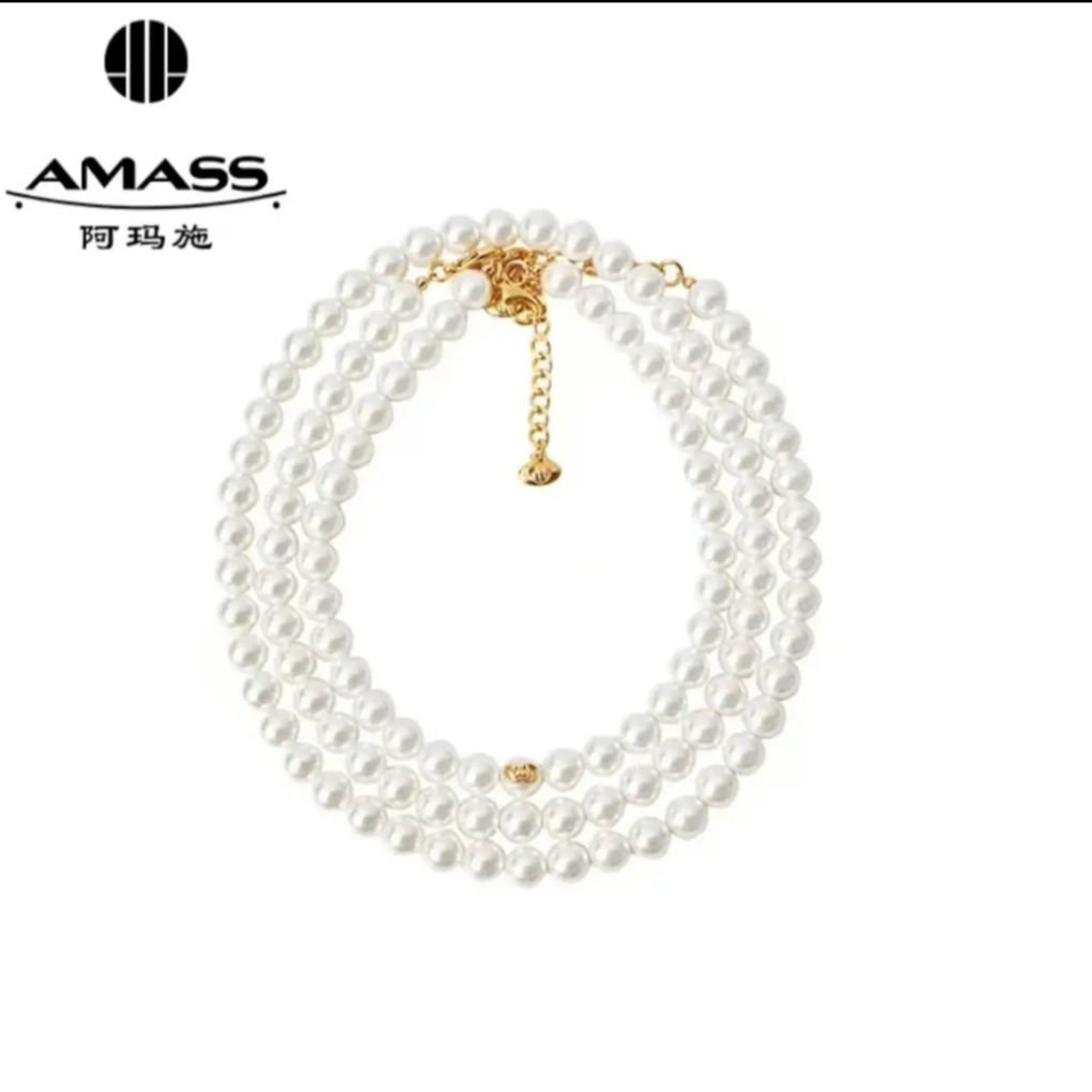 铜合金仿珍珠项链 颈饰时尚百搭珍珠项链590004颈链锁骨链白色