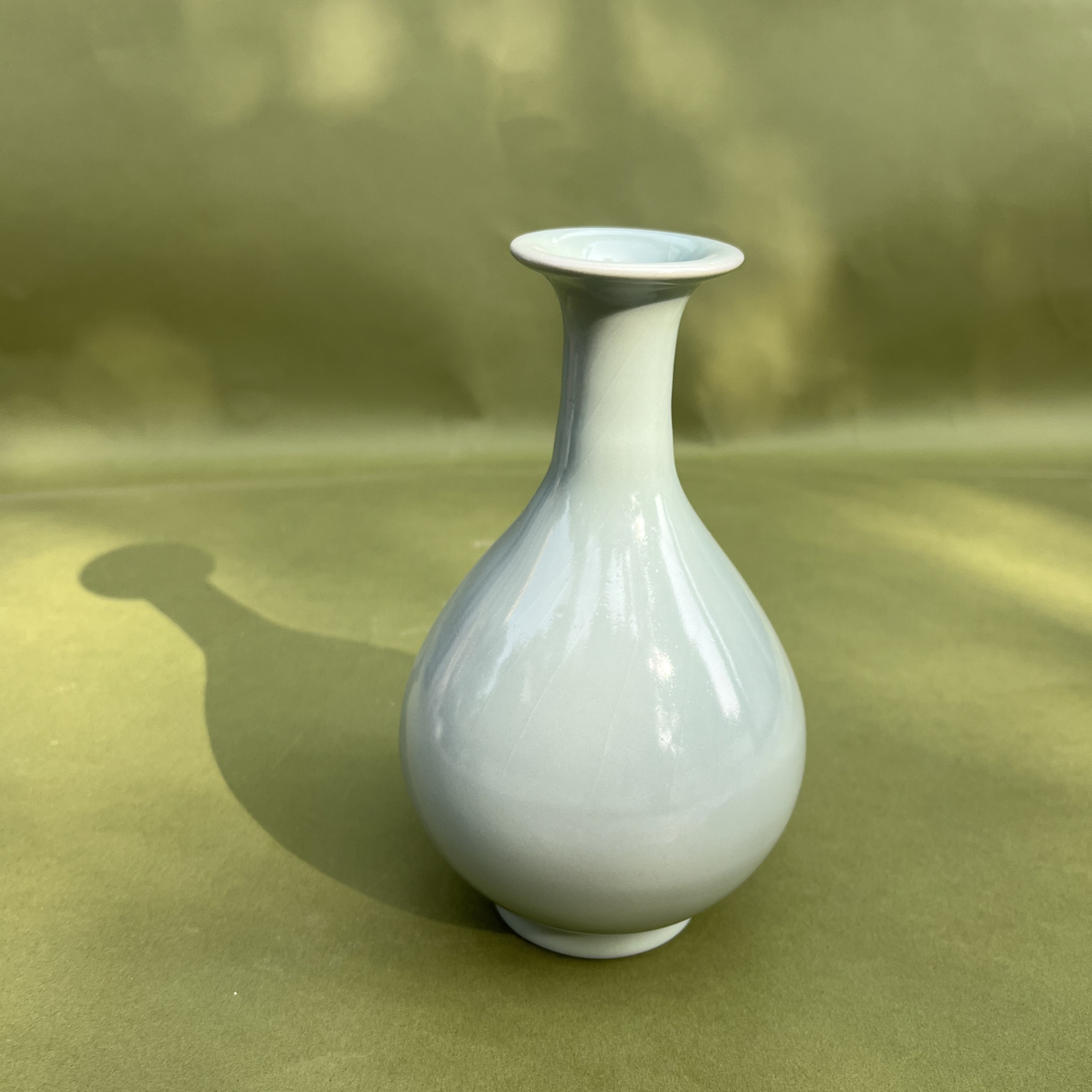 清凉寺原矿原釉玉壶春瓶手工家居禅意小摆件