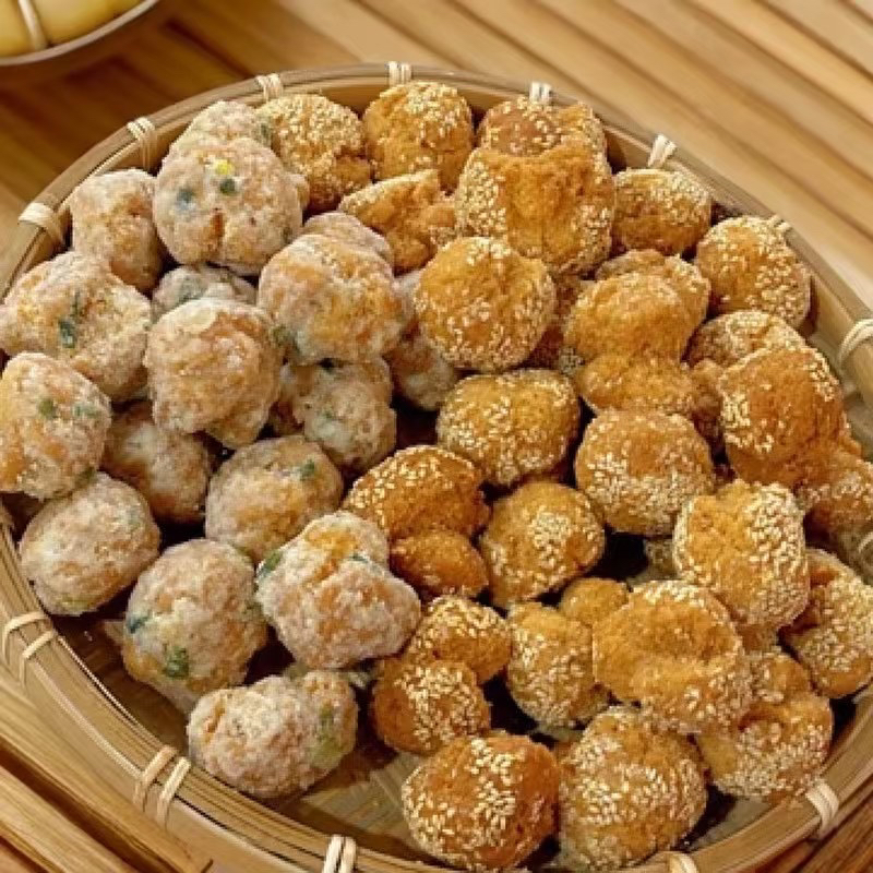 汕尾陆丰特产老虎蛋芝麻葱花开口笑传统小吃松软口感