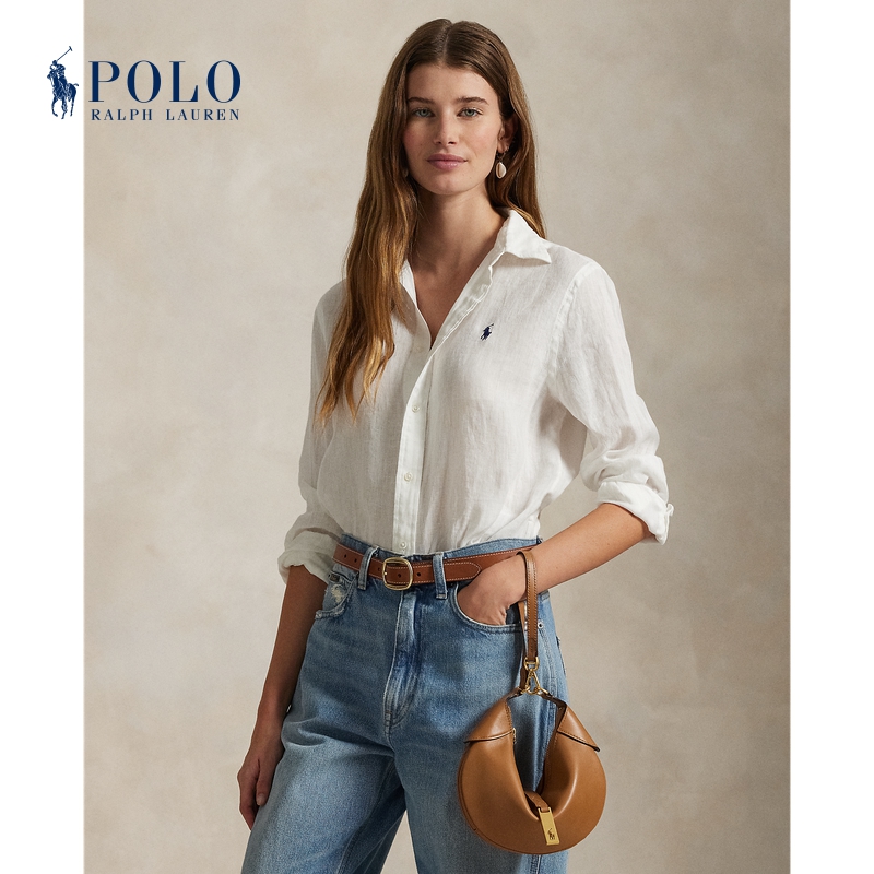 Ralph Lauren/拉夫劳伦女装 经典款经典版型亚麻衬衫RL26529