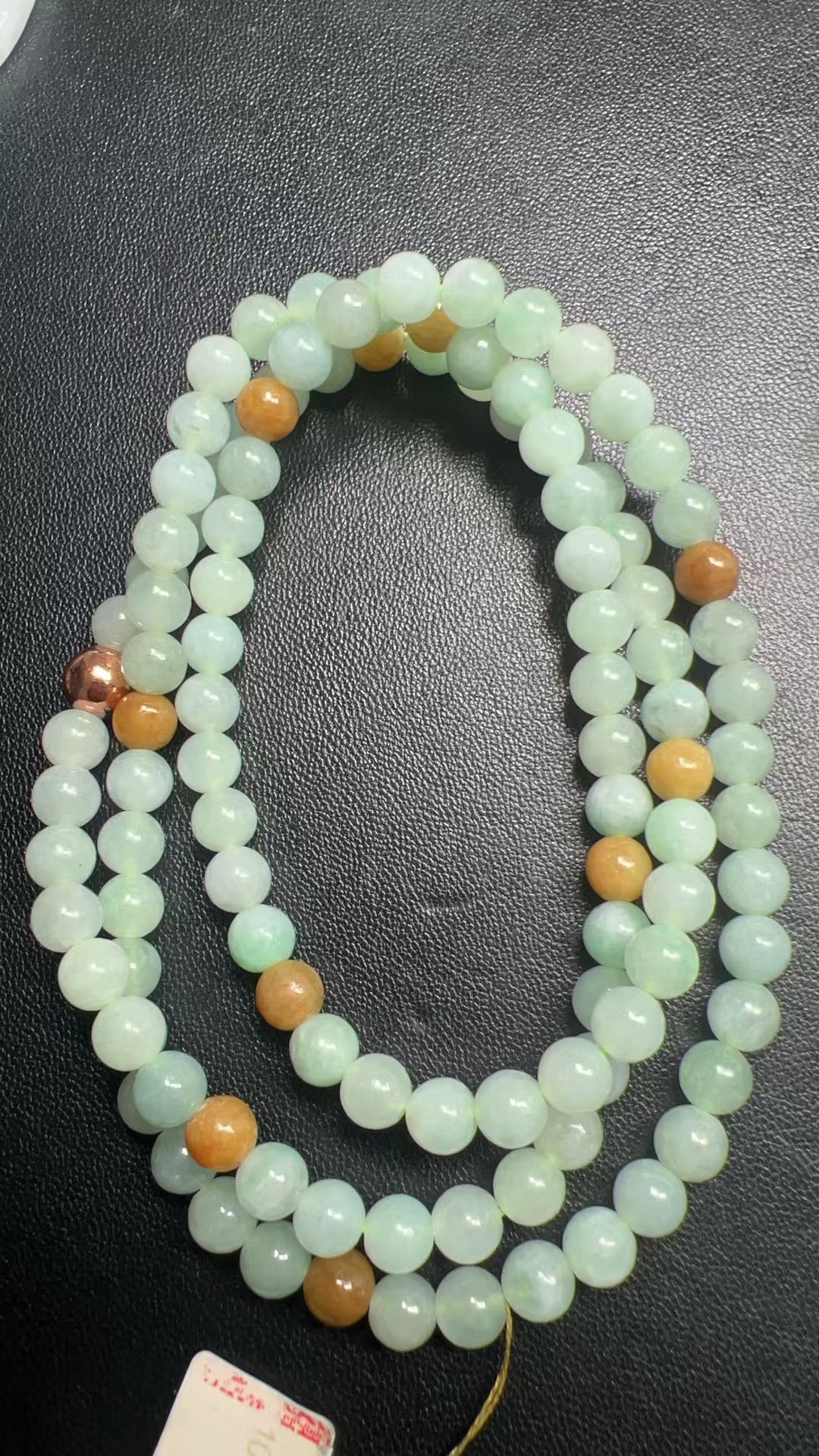 天然翡翠A货，珠链