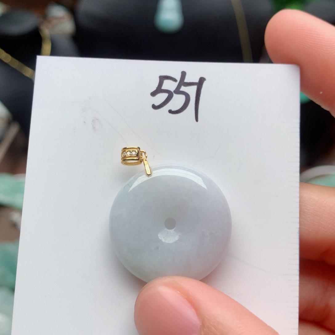 翡翠颈饰银S925镀金镶嵌吊坠