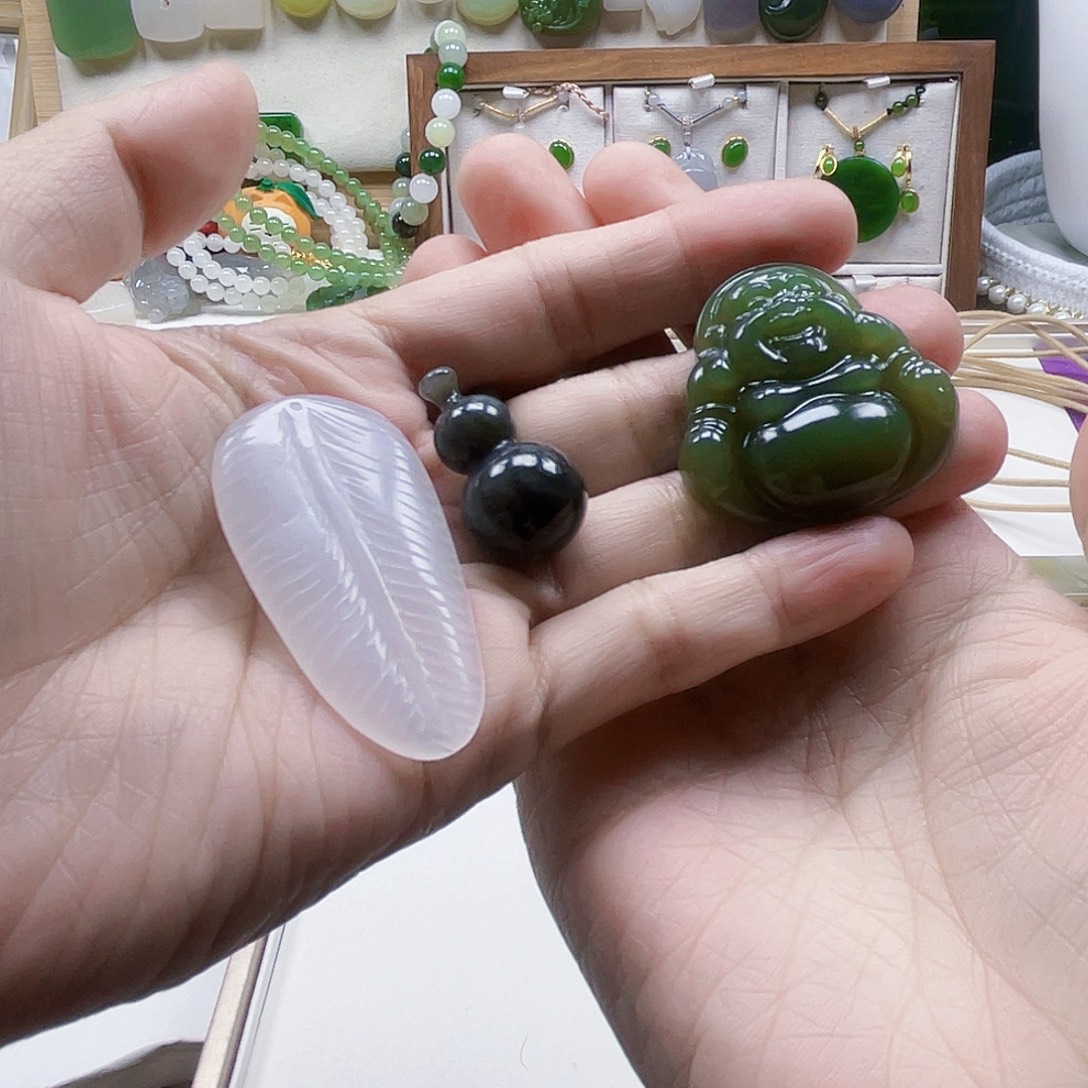 美***缘和田玉未镶嵌吊坠(不含链)