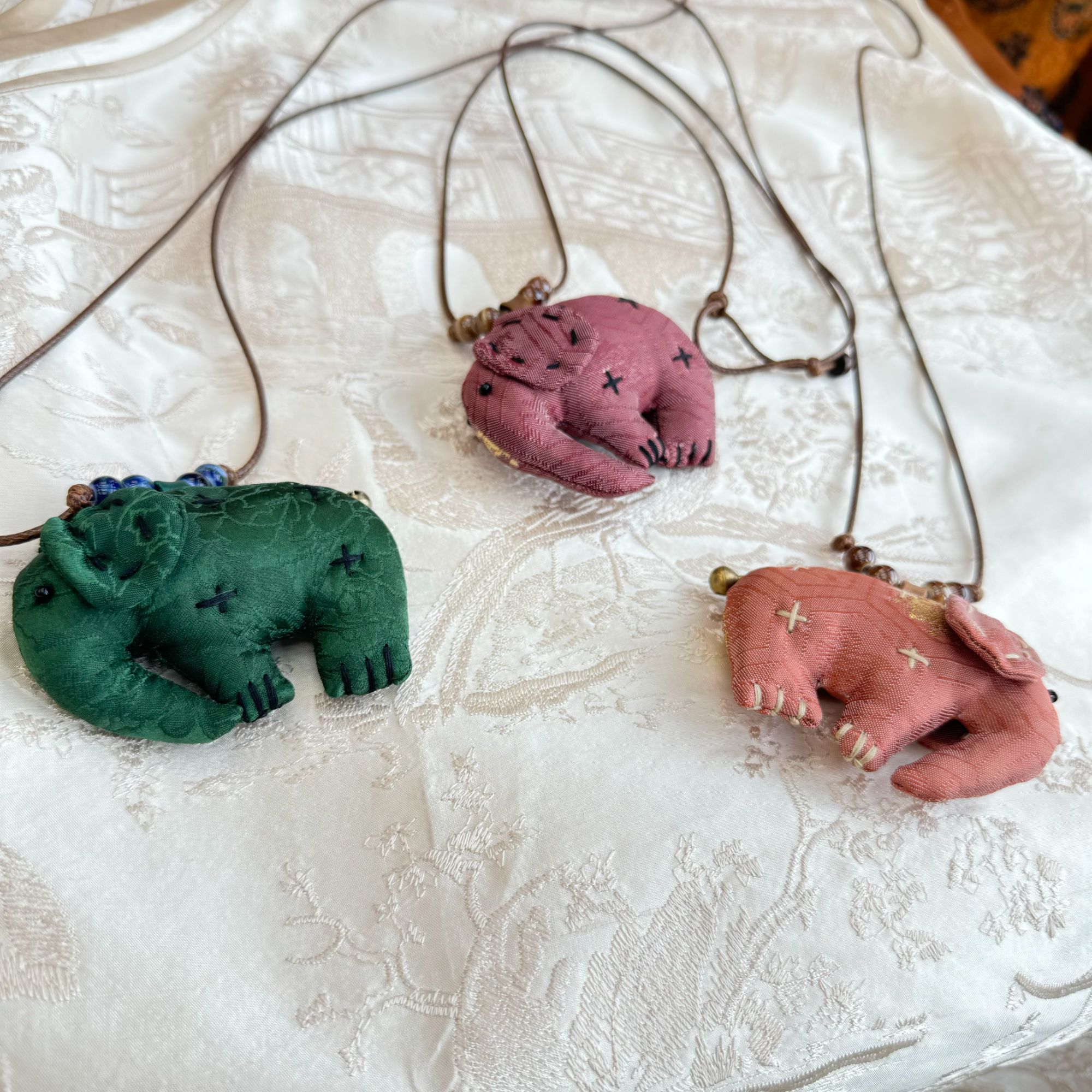 山.尔【韵言】大象宋锦项链