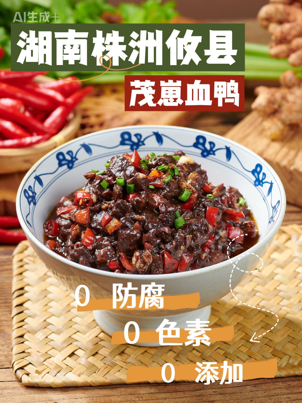 攸县茂崽血鸭顺丰包邮0防腐土鸭现炒现发熟食美味