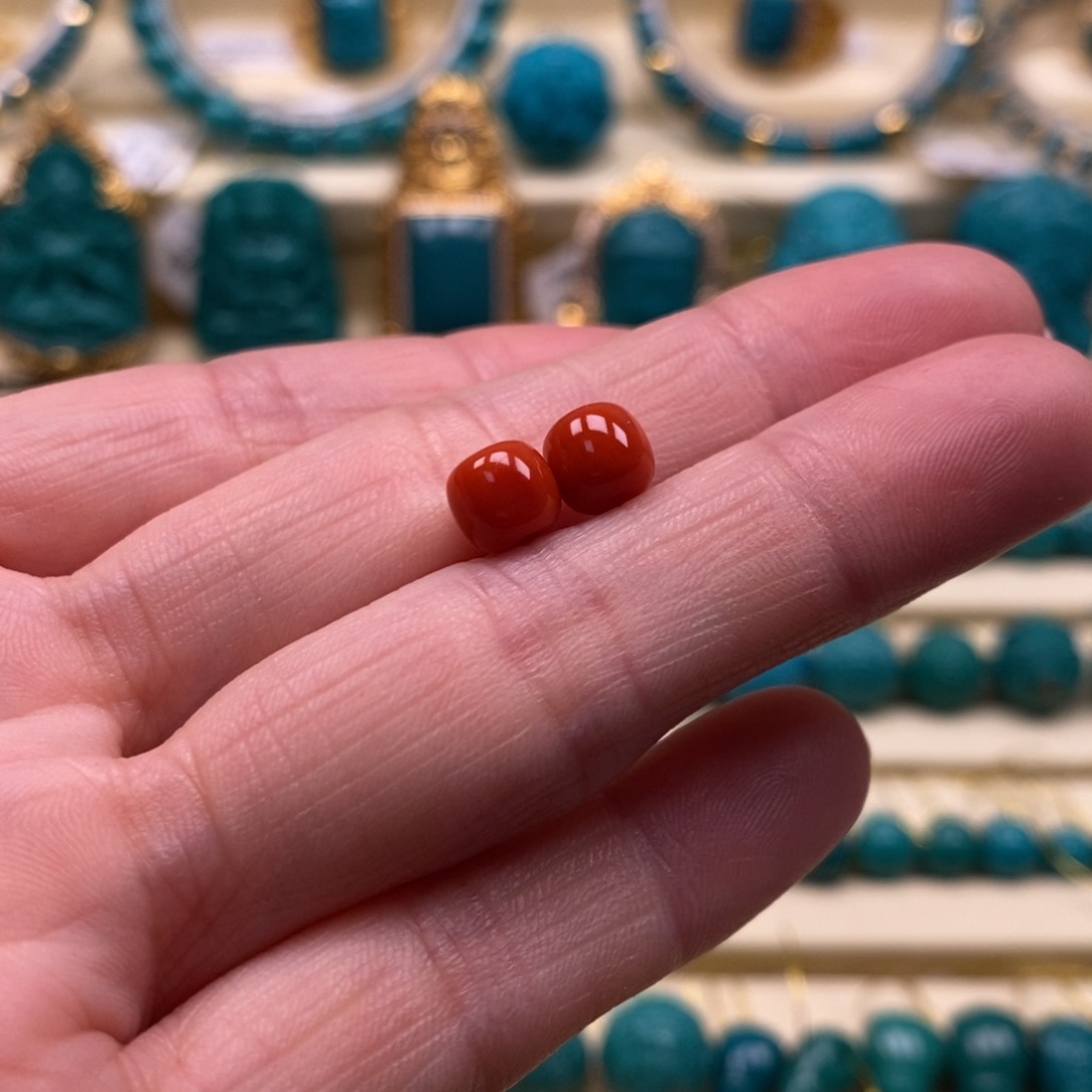 南红玛瑙珠宝奇石未镶嵌直径6.4×5.7