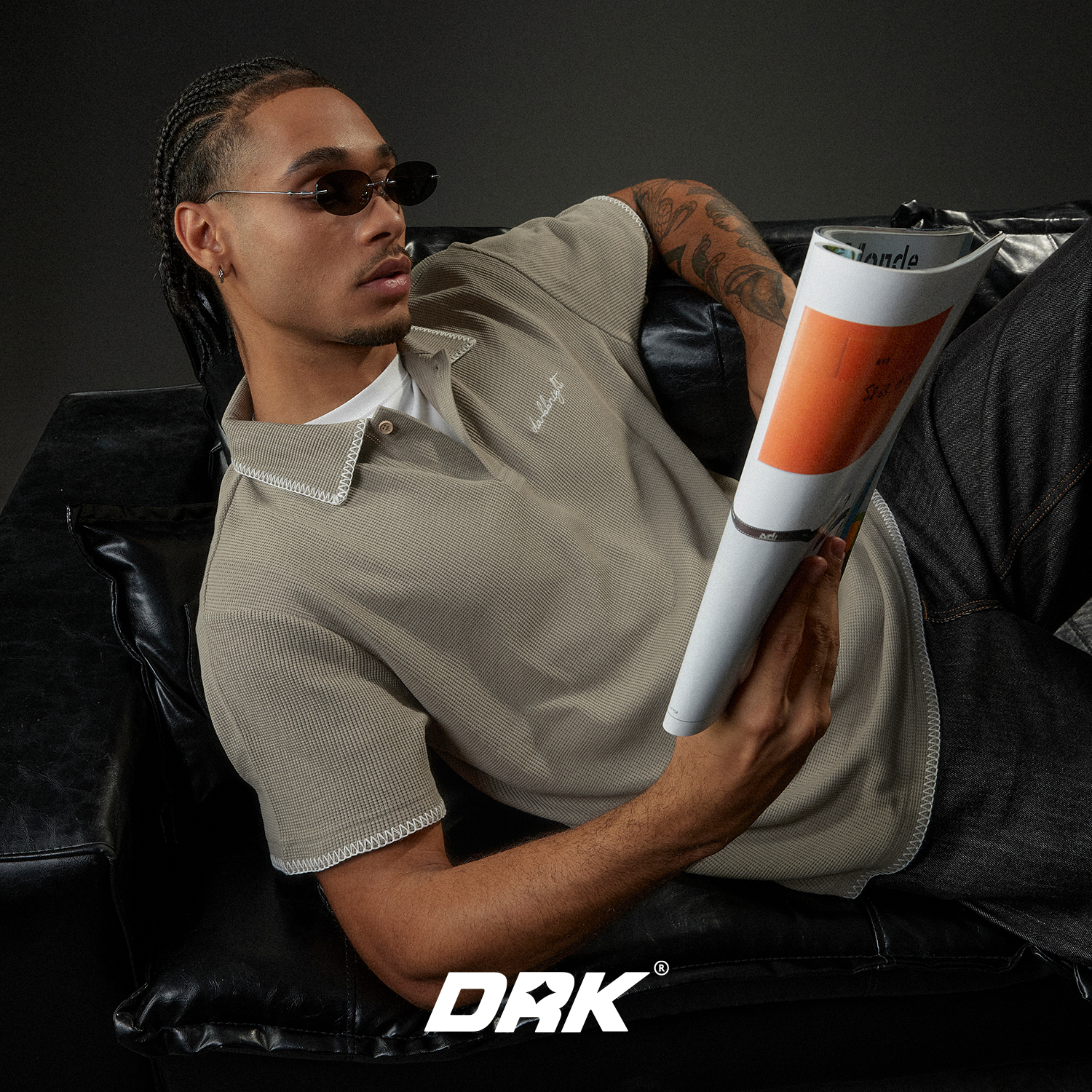 DRK贝壳绣花POLO短袖新款休闲夏季舒适柔软百搭透气翻领吸湿排汗
