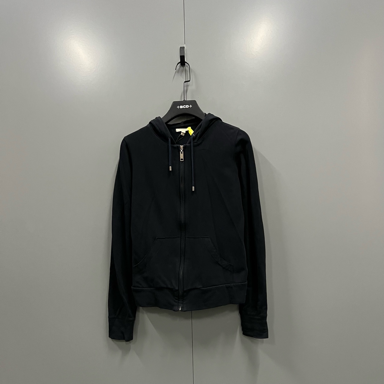 99新 BURBERRY/博柏利 (zz2)格纹拼接拉链帽衫 S码 ki303240