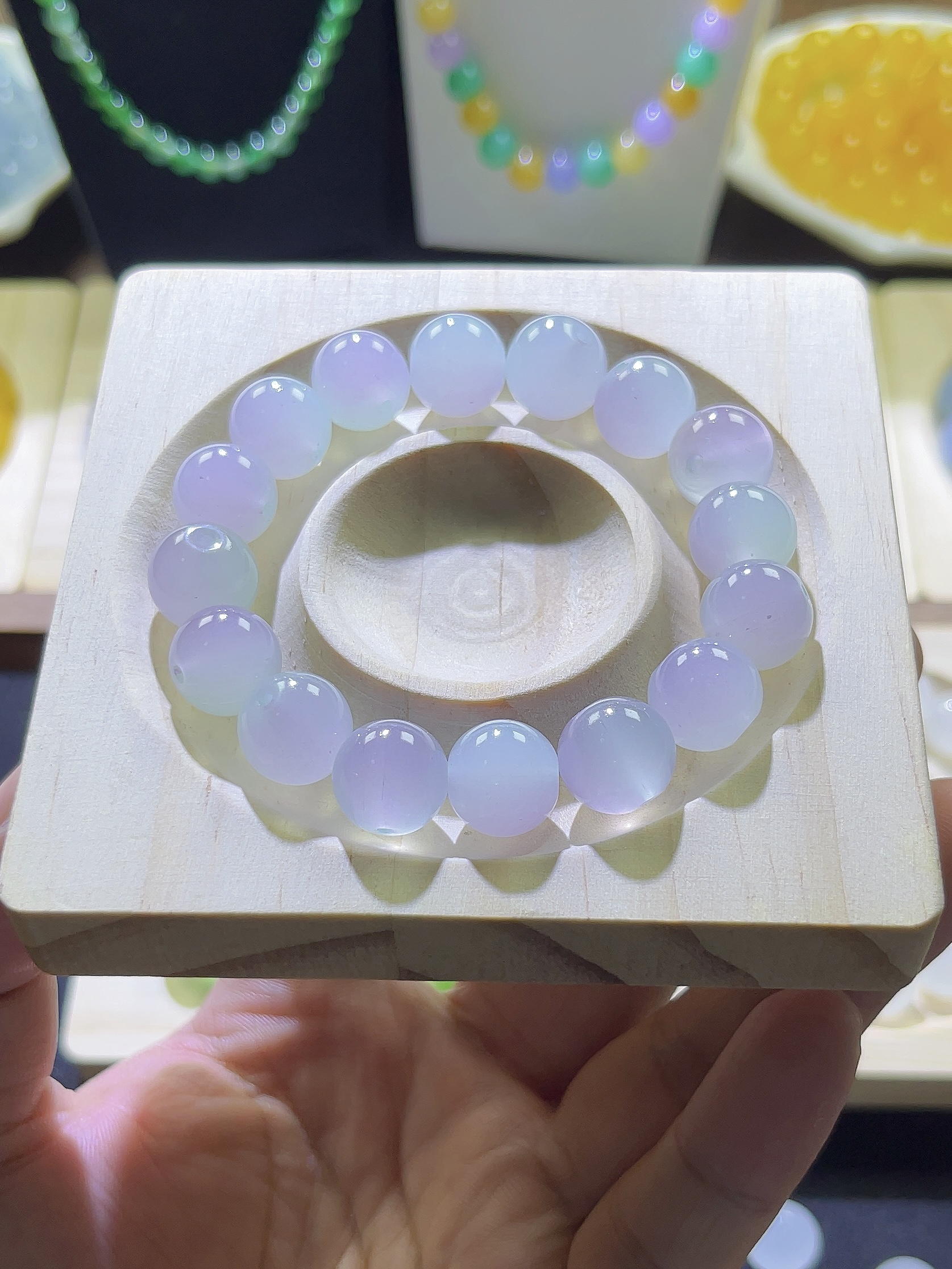 F正品卡12MM缅A紫珠子多样性发一（TKL008)