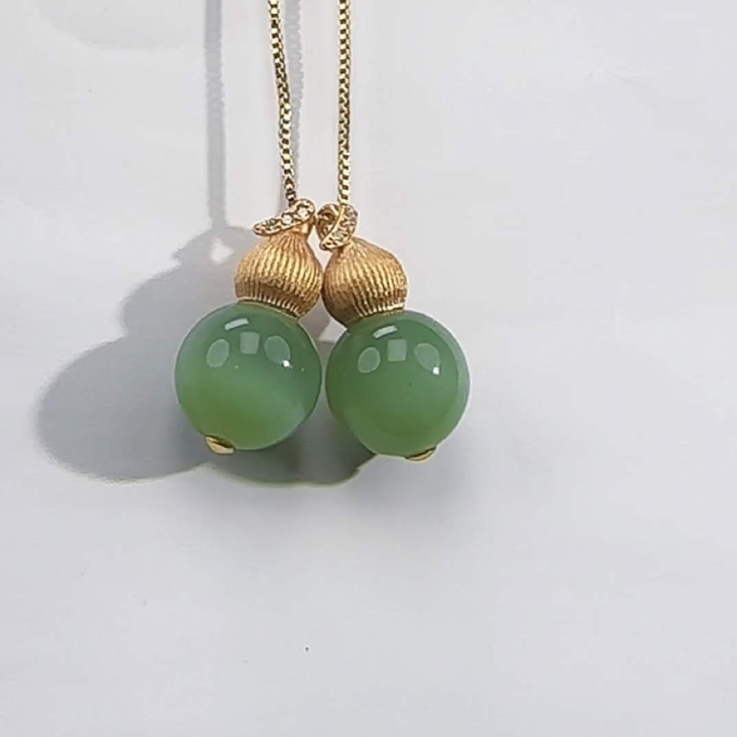 卡12设计款 粉绿单珠高色 吊坠 s925 不含链多样性发货拍一发一