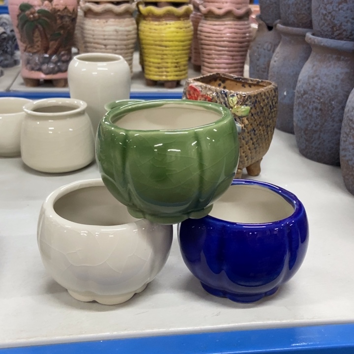 陶瓷花盆单场满9.9发7.5*6