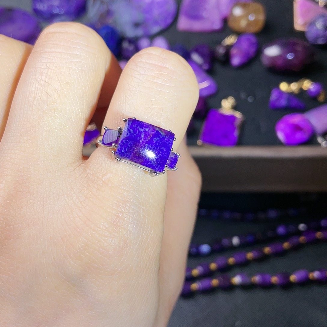 苏纪石（舒俱来）戒指银S925镶嵌