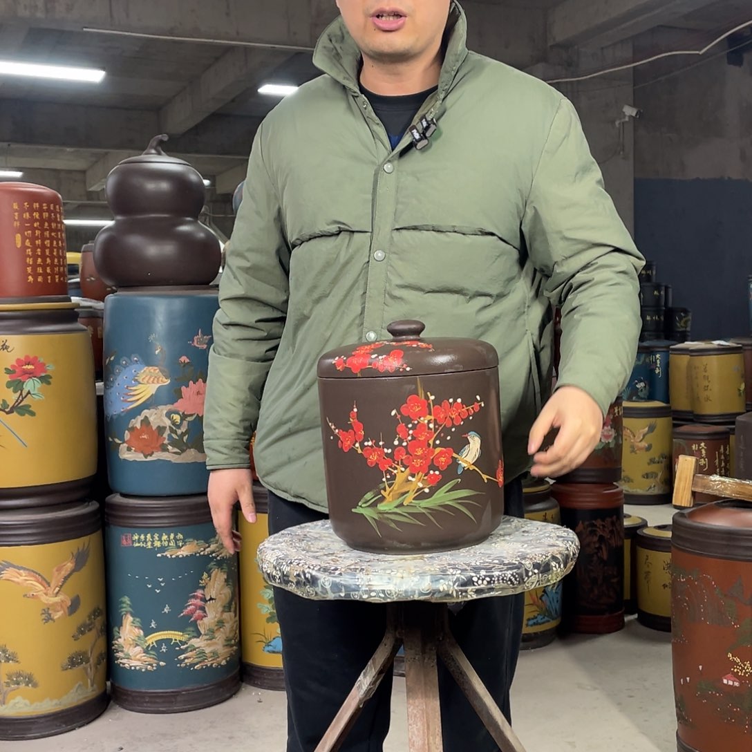 宜兴原矿紫砂茶叶罐