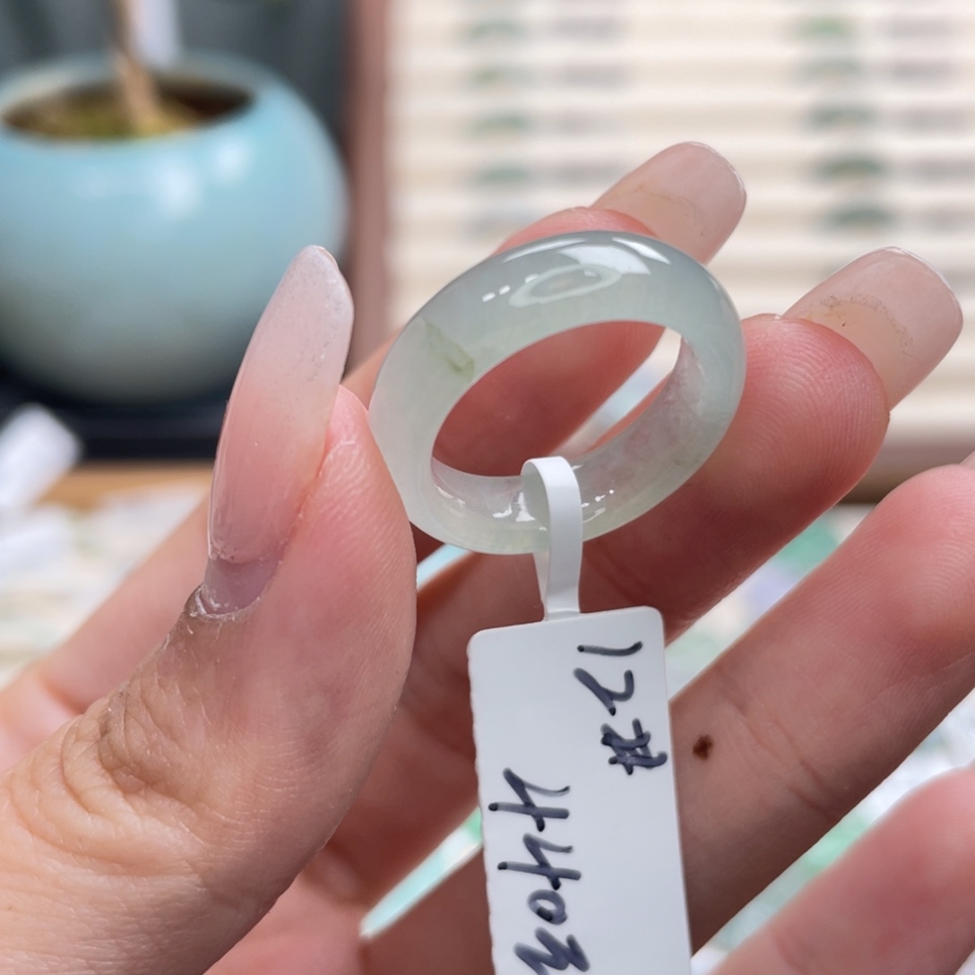 翡翠未镶嵌戒圈a11港圈12薄荷绿飘花