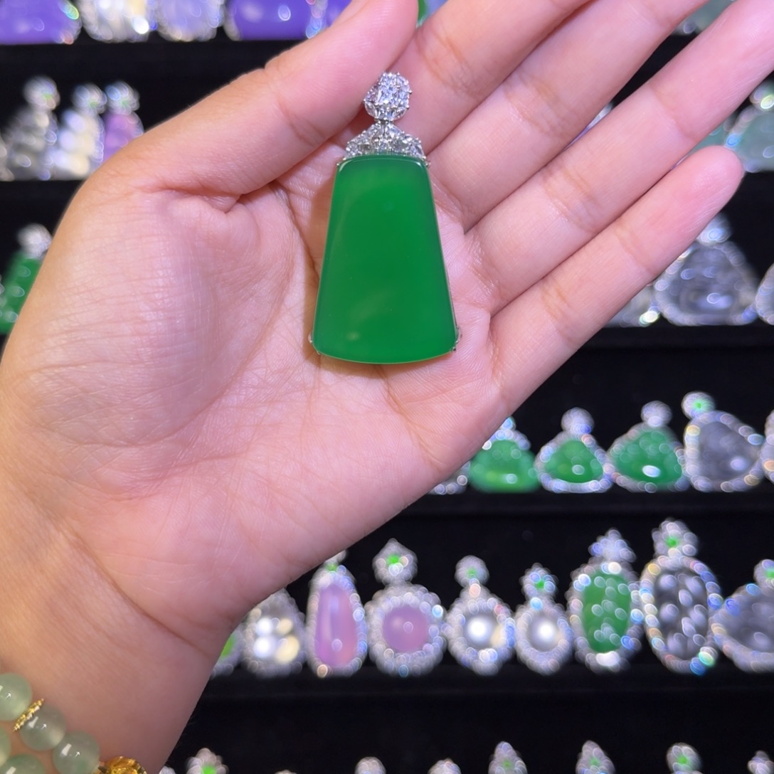 玛瑙/玉髓银S925镶嵌吊坠(赠链)