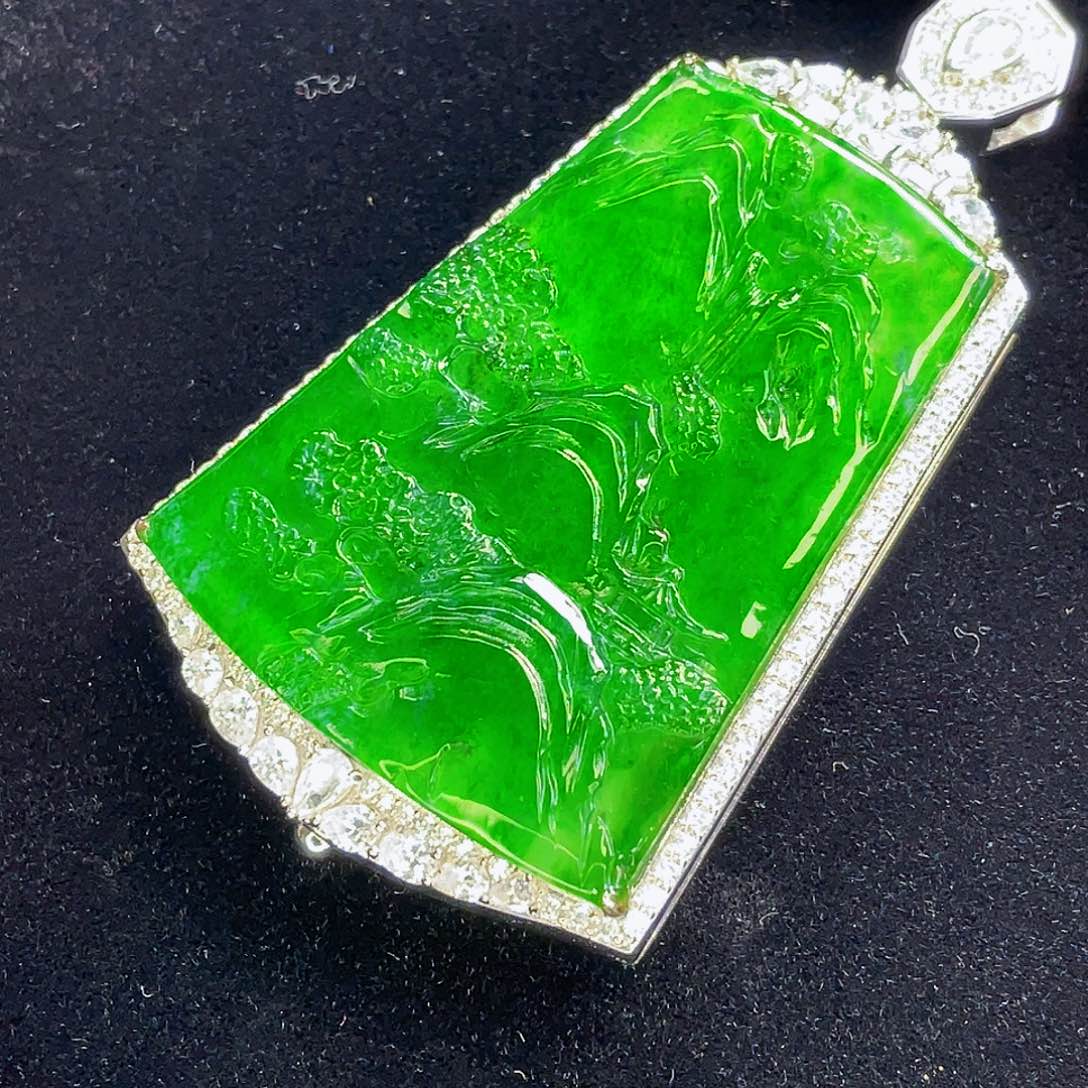 翡翠未镶嵌吊坠(不含链)