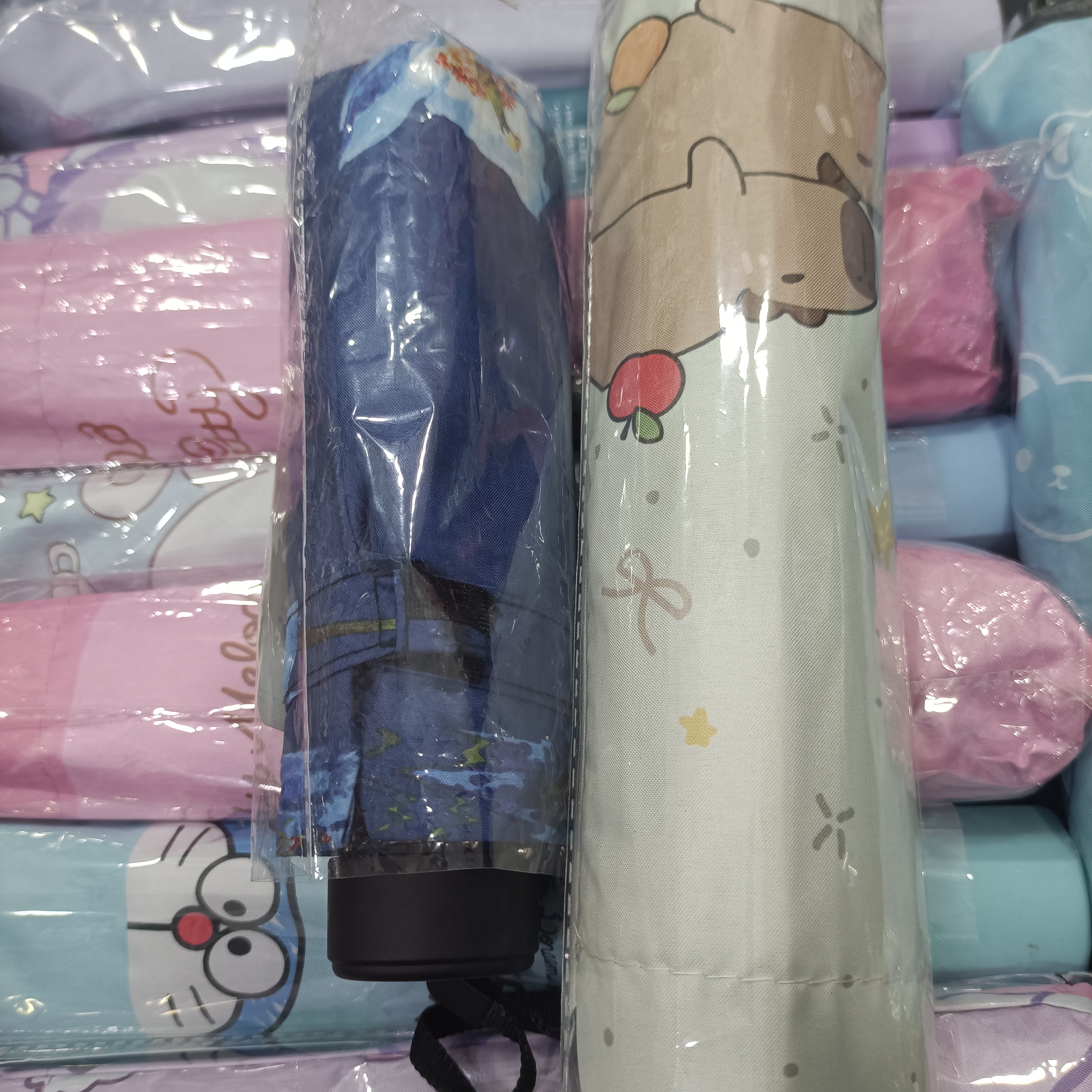 黑胶组合两把晴雨两用伞