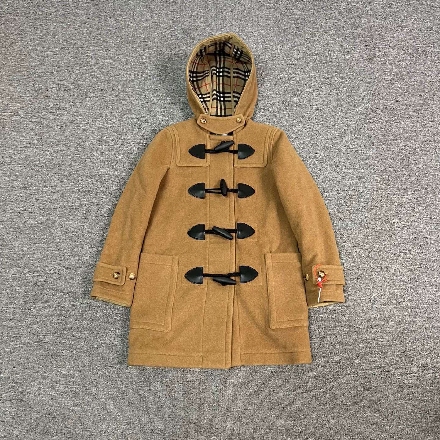 99新 AMIPARIS Burberry 巴宝莉 白标羊毛大衣 UK6 内里经典格纹