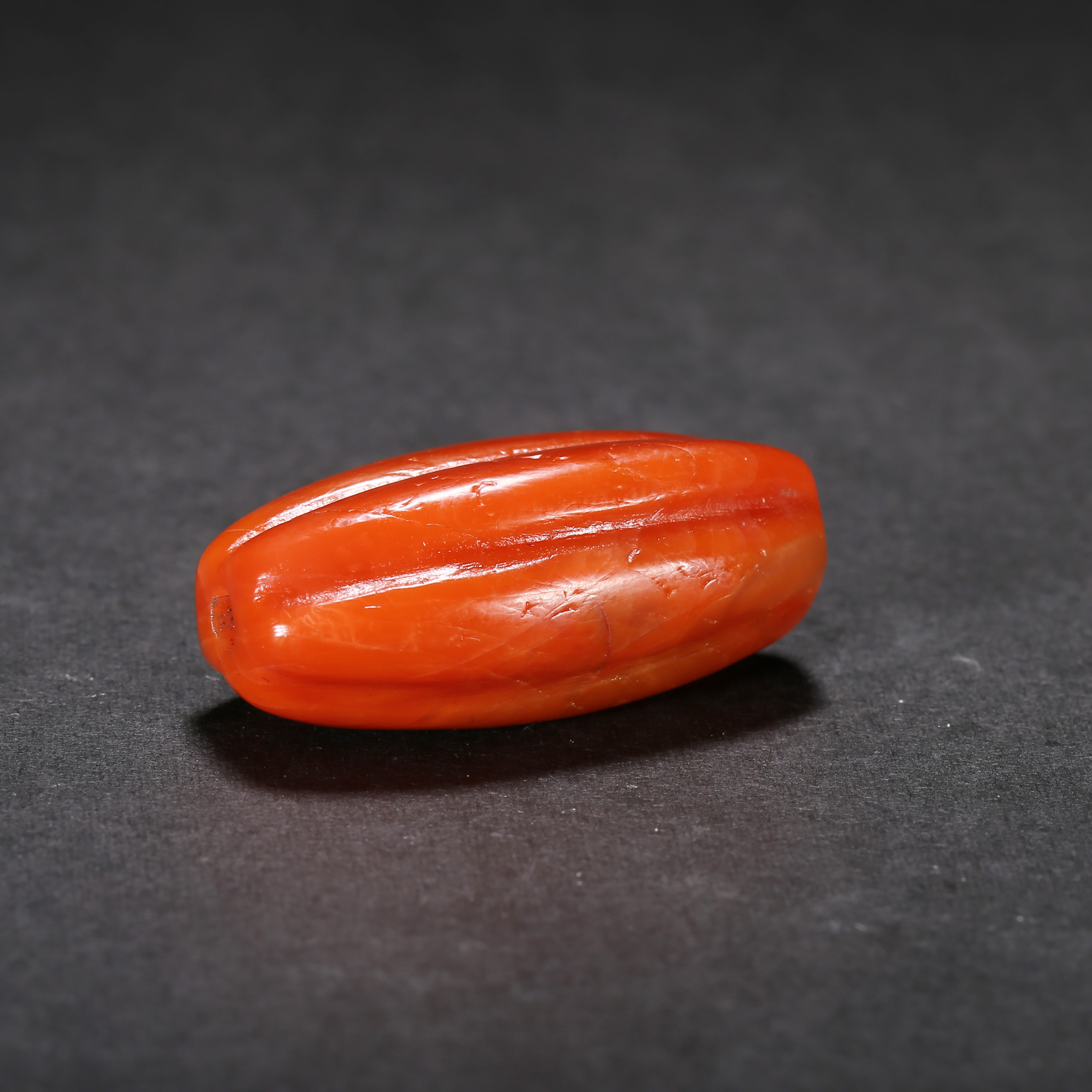 清代*南红玛瑙瓜珠/08OY3769/玛瑙【北京文博】