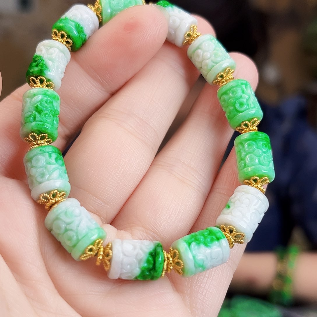 翡翠银S925镶嵌颈饰手链