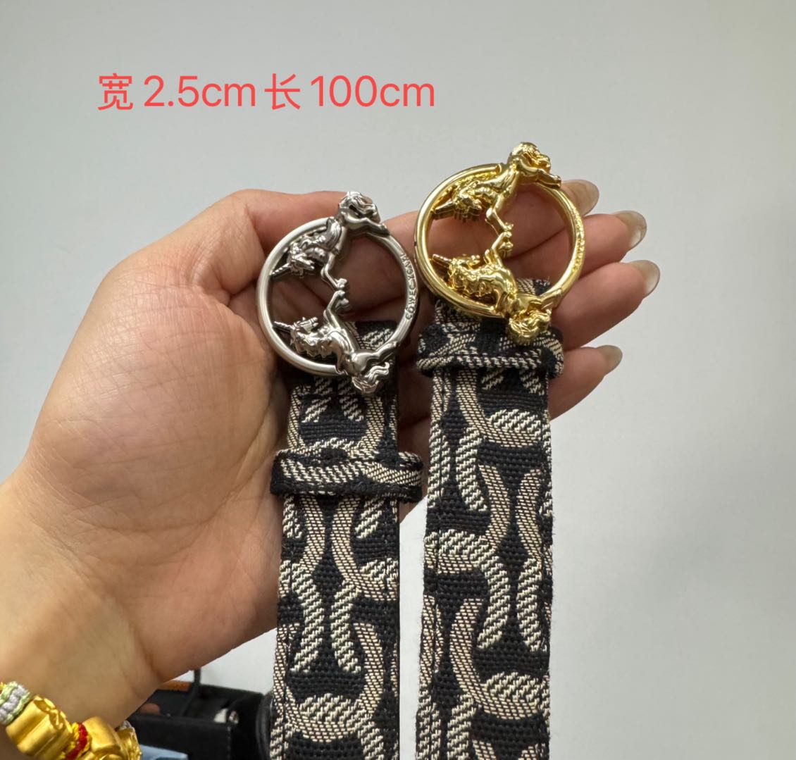 样板不退换【娇娇专享】Cowec Ycaki腰带女新款女士皮带提花色2025