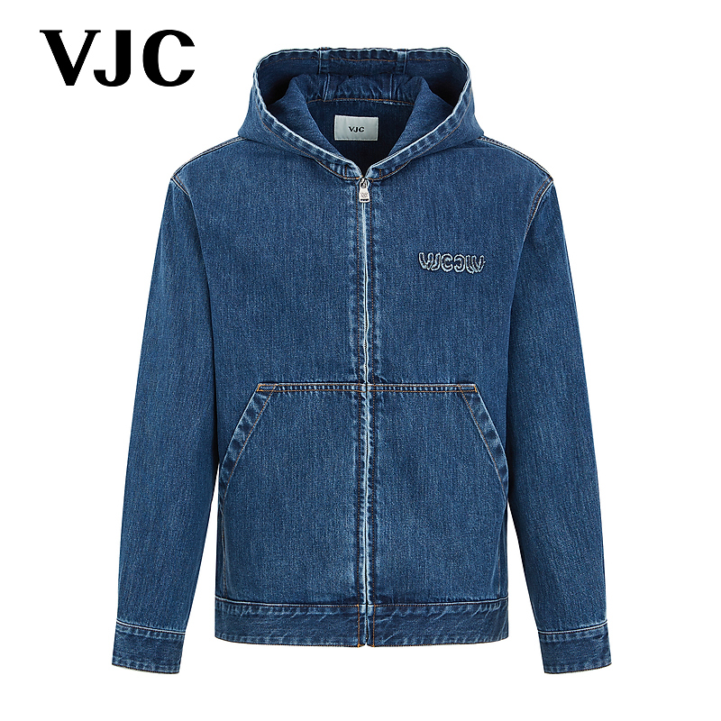 VJC/威杰思【专柜同款】2025秋新款男装复古水洗牛仔衫B25CF2405