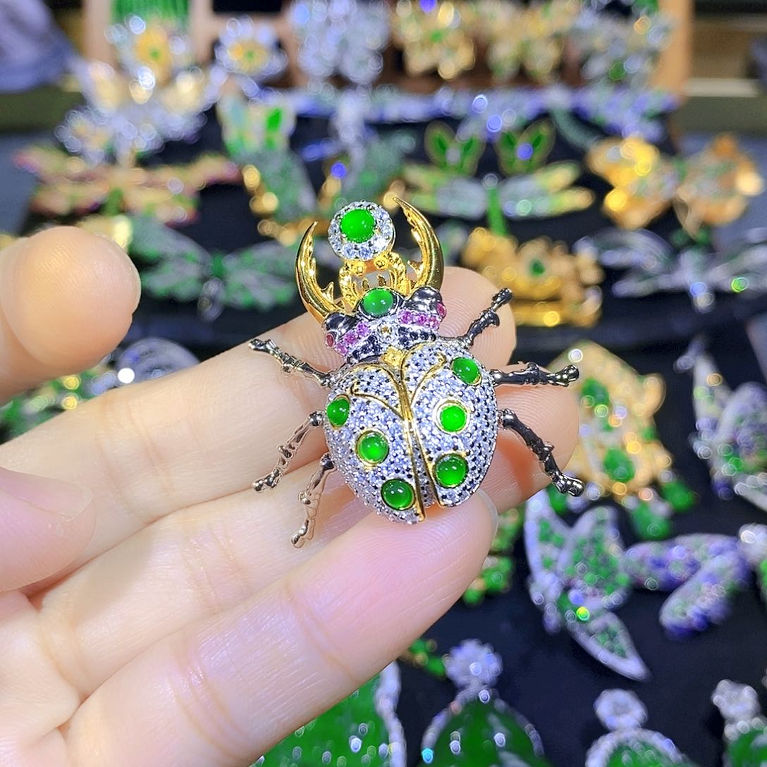 吊坠(不含链)银S925镶嵌翡翠受****人