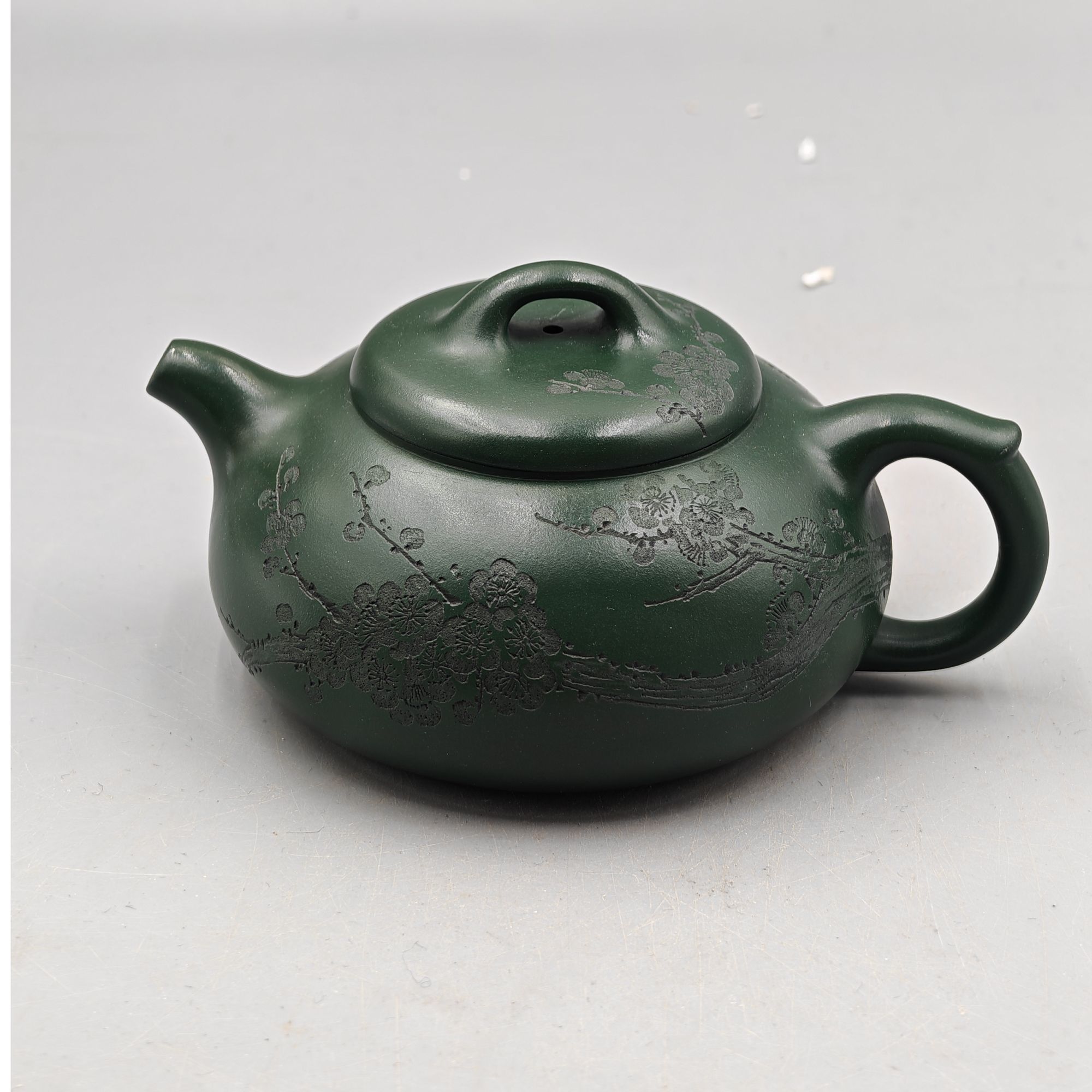 邵忠源- 过桥扁腹（严如）大亨绿泥 350cc 紫砂茶壶