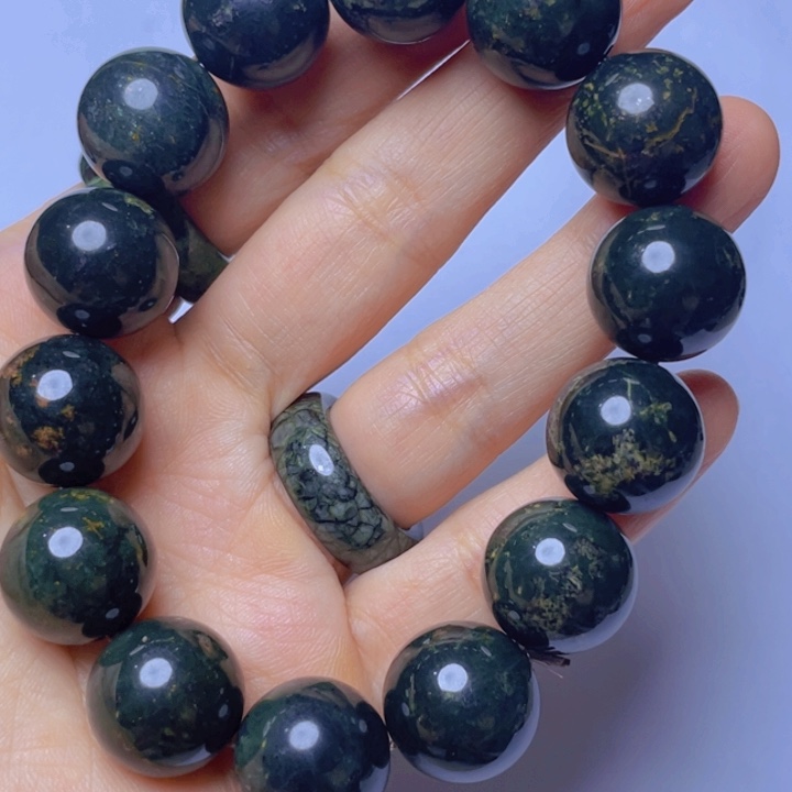 未镶嵌蛇纹石玉手串