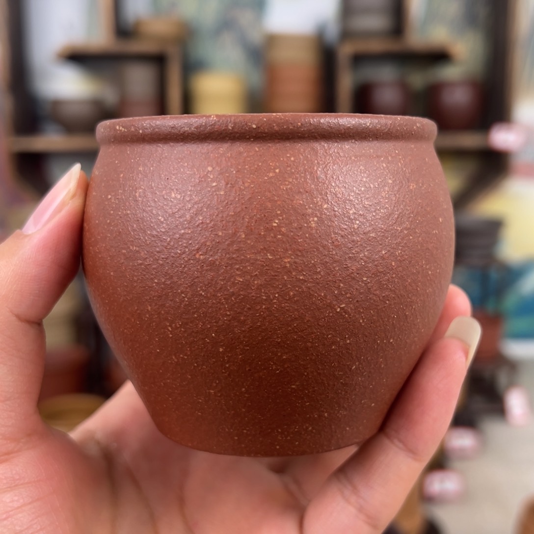 紫砂茶杯拙器甄选，纯原本矿。