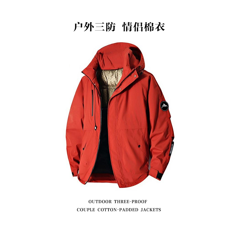 （达人专属）2025新款连帽加厚保暖防风防水情侣同款棉衣 2598
