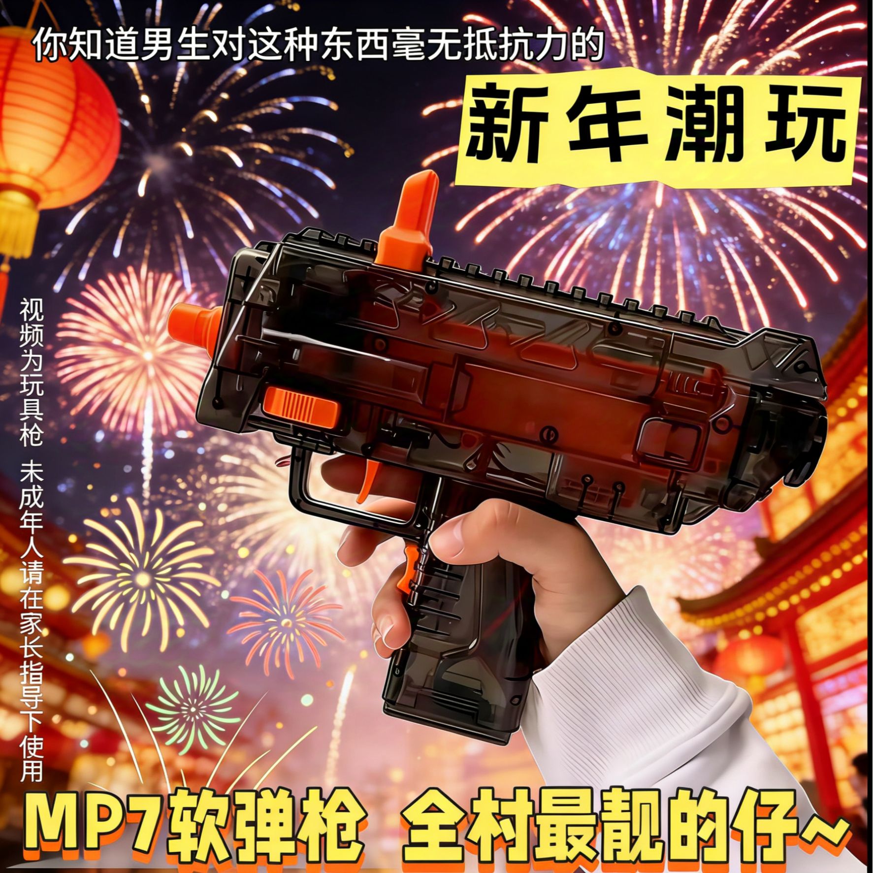 【新年礼物】三角洲同款MP7冲锋玩具枪童年乐趣工艺软弹枪过年必备