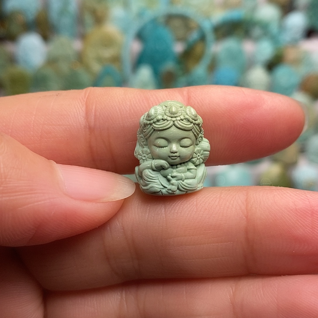 才***烧绿松石未镶嵌绿松石绿松石