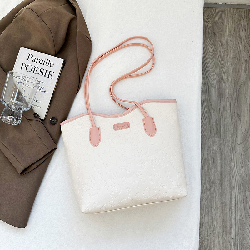 托特包肩包网红防盗单肩单肩包小众通勤耐脏双根耐刮