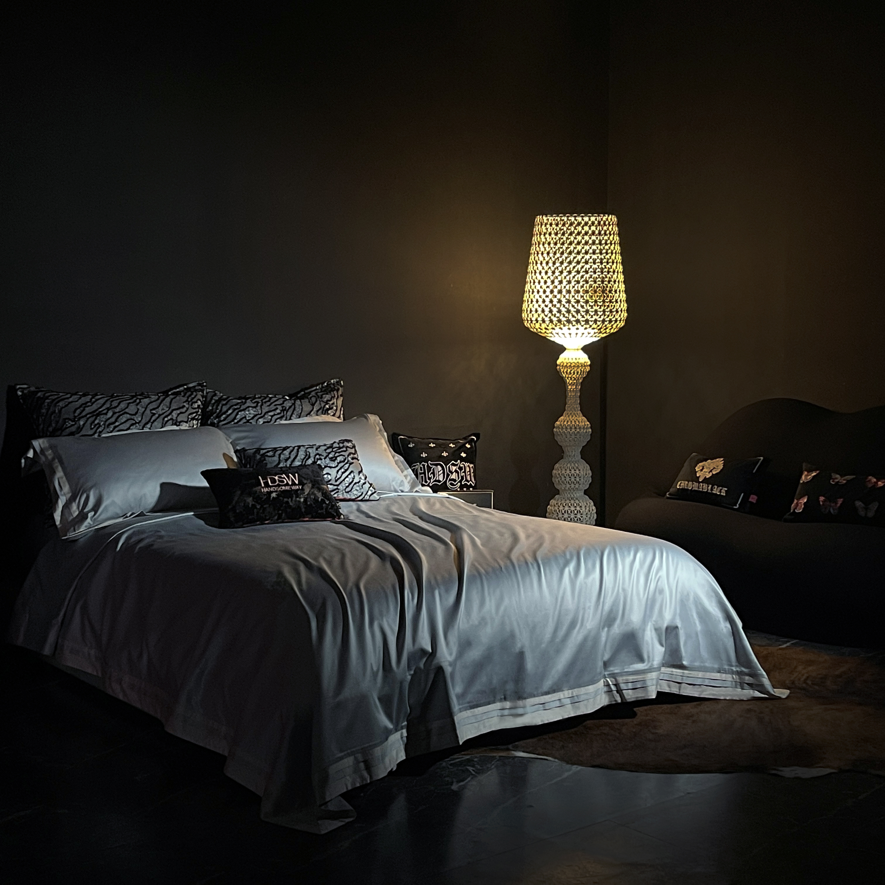 【HDSW】上新！埃及棉140S双股全棉纯色四件套轻奢四季透气大气素色