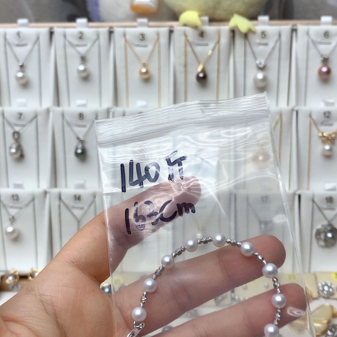 平****淡水珍珠手链银S925镶嵌