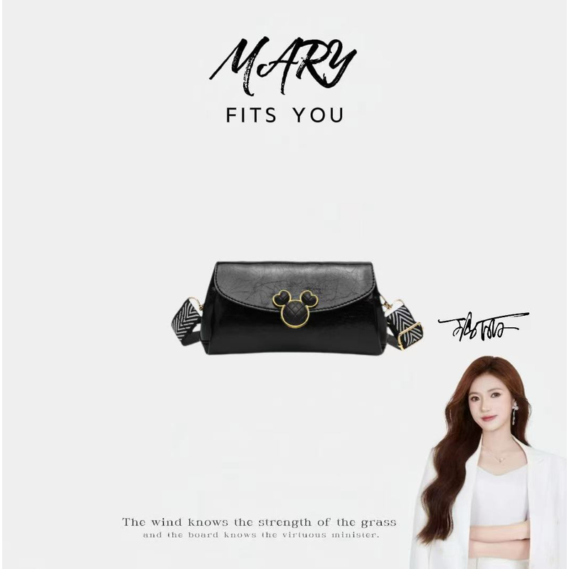 【Mary玛丽甄选】Gudisha 2024-41 油蜡皮 高级黑 潮流女士手提包