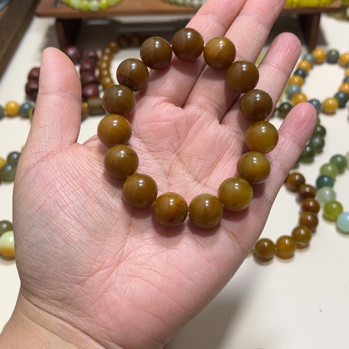 蛇纹石玉未镶嵌手链卡14