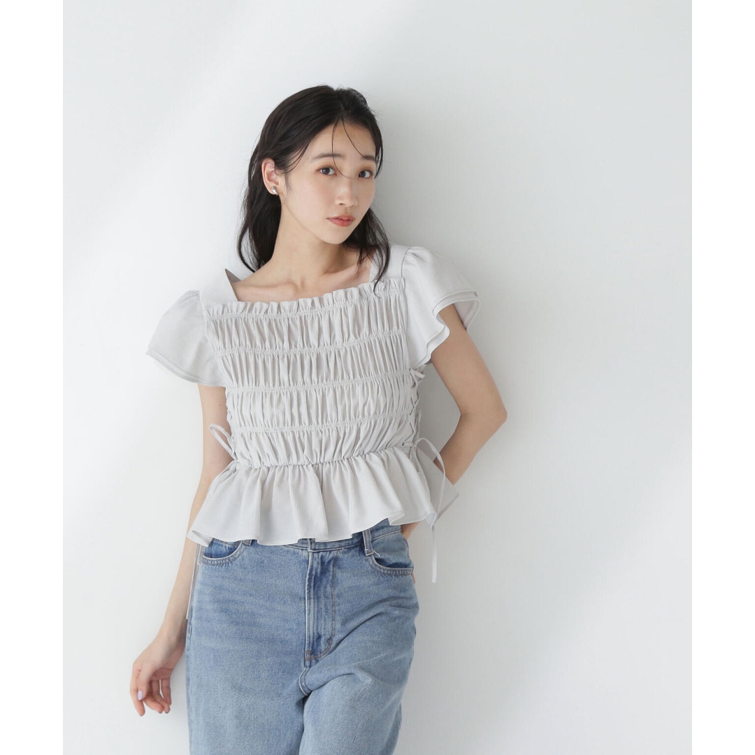【MonTendre】春季新款 N 小众洋气清冷感系带荷叶边女装套头衬衫