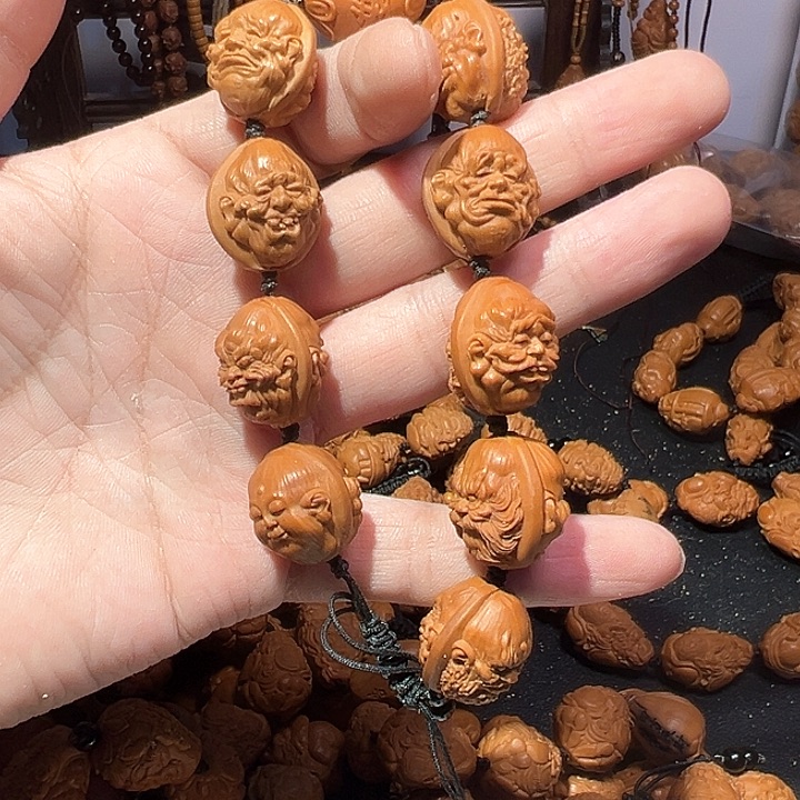 橄榄核手串/手链双面短圆罗汉头手串