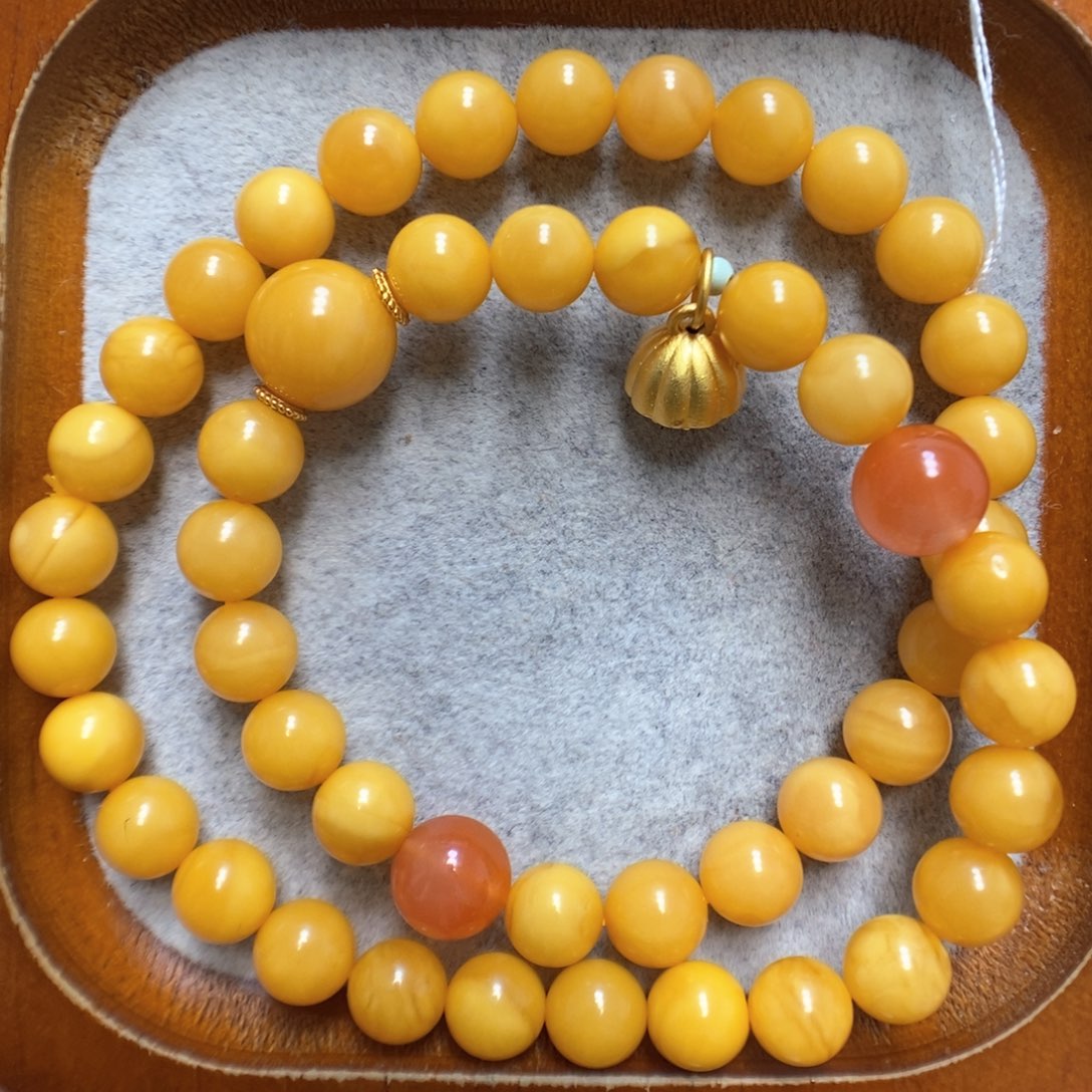 蜜蜡手串未镶嵌蜜蜡手串