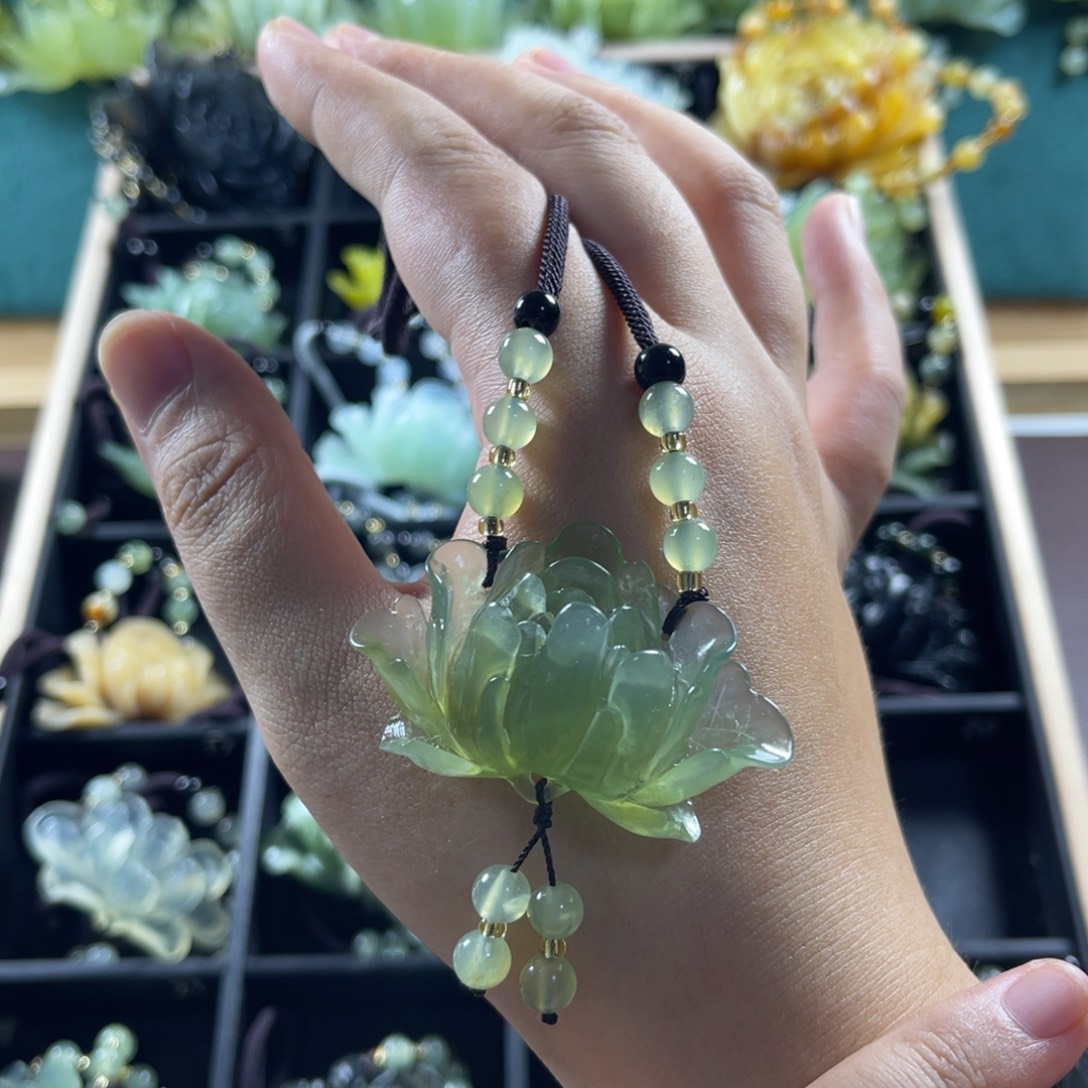 合金蛇纹石玉颈饰20