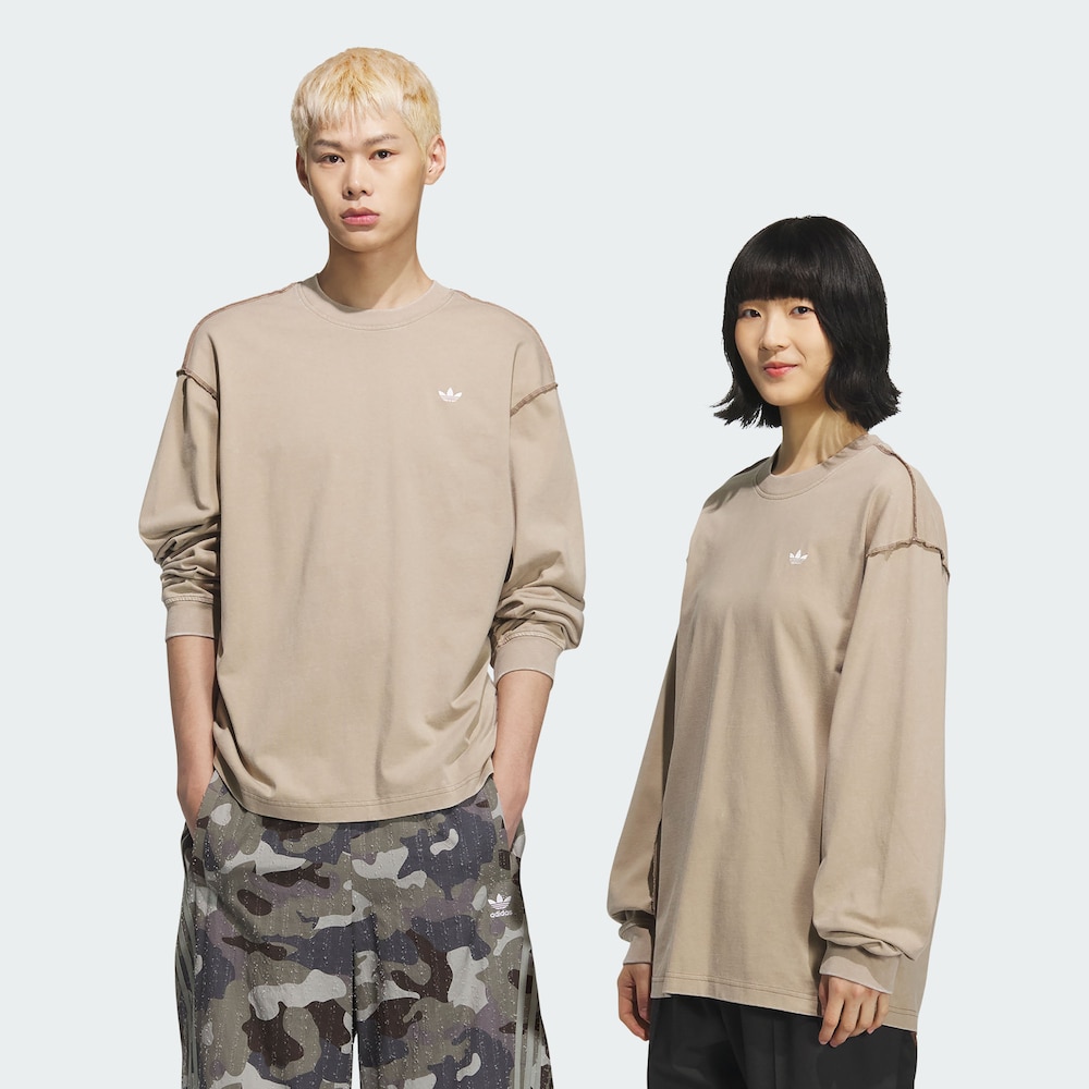 【滔搏联动】adidas/阿迪达斯男子情侣款纯棉圆领长袖KC1431
